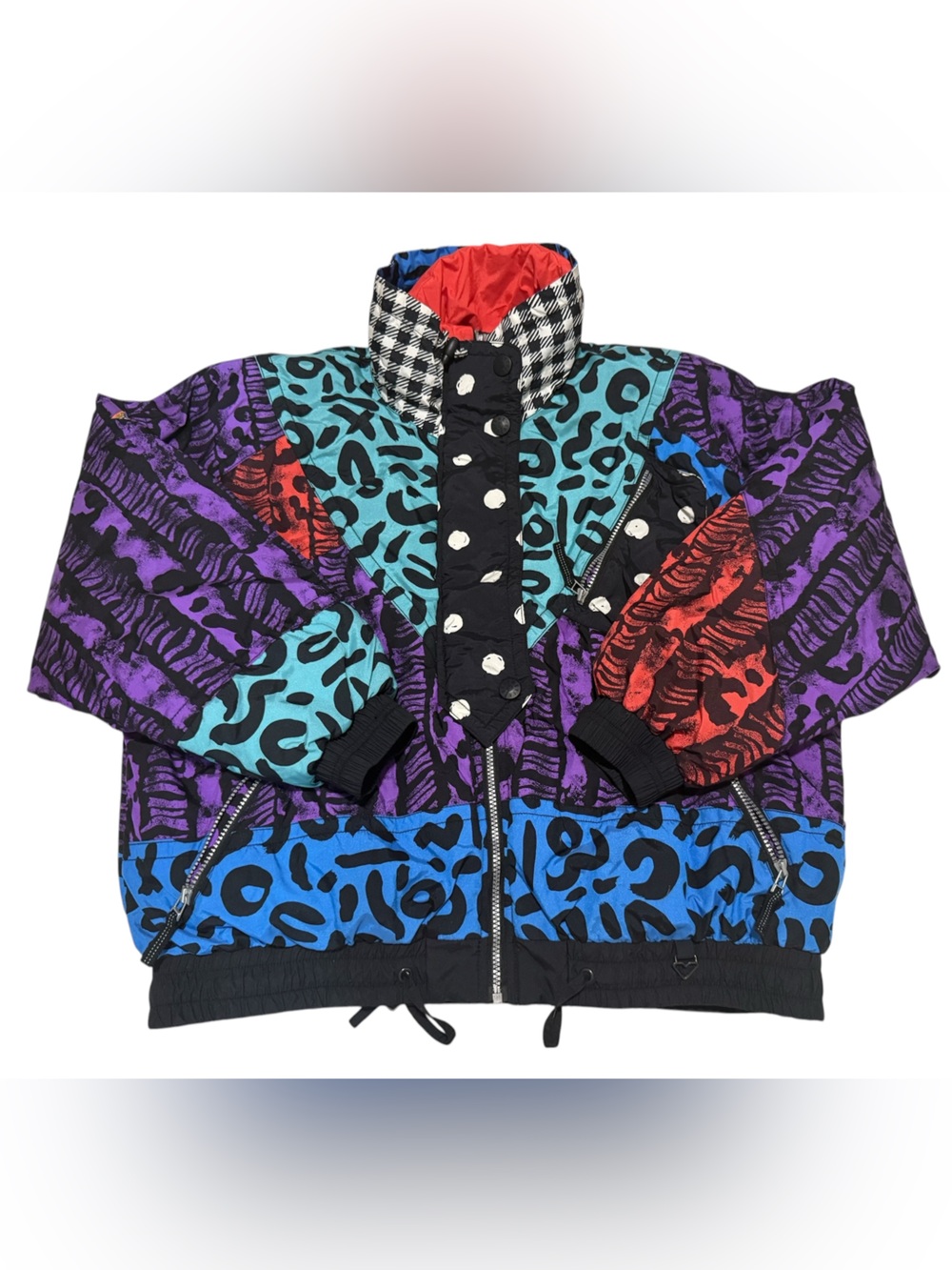 Vintage Obermeyer Patterned Ski Jacket Size 14